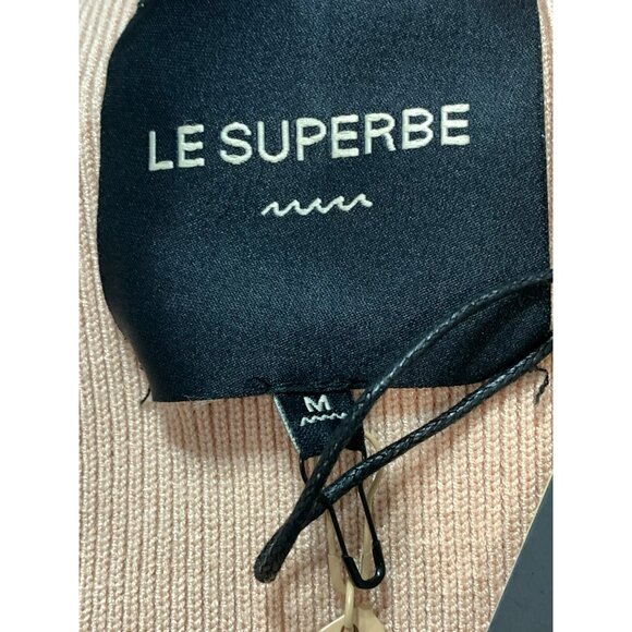 Revolve Le SuperbeTwisted Sister Womens Ribbed Knit Long-Sleeve Top Blush Pink M - Picture 5 of 7